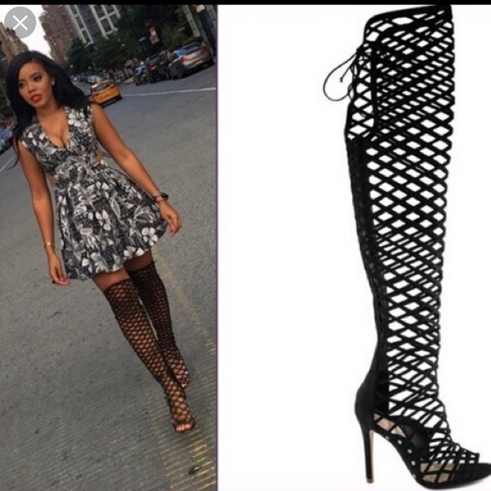 Vince Camuto Keliana over the knee peep toe boots